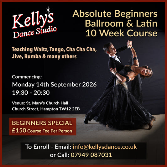 Absolute Beginners Ballroom & Latin 10 Week Dance Course - Commencing 14th Sept 26
